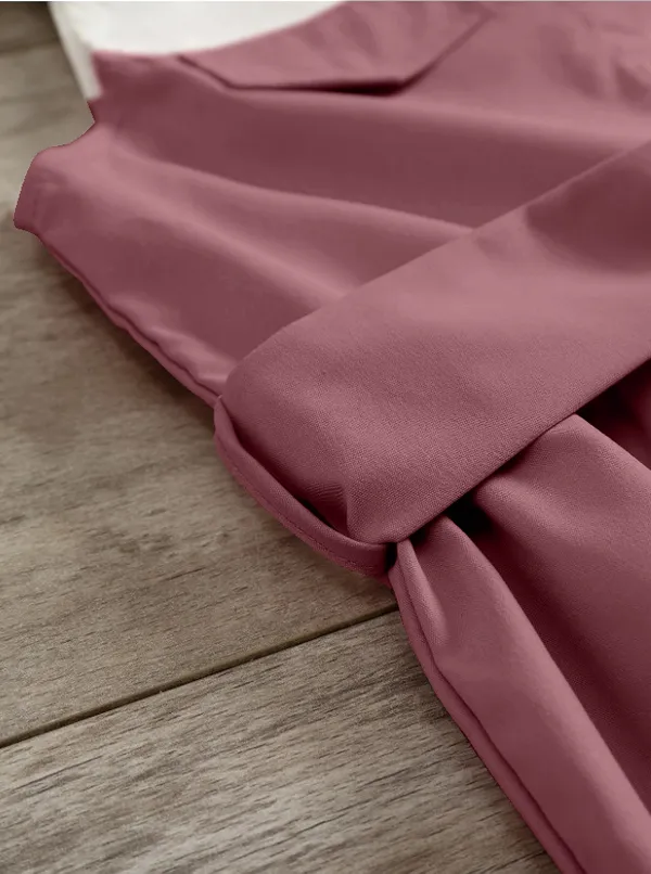 Dusty_Pink'_Sleeveless_And_White_Shirt_Dress_With_Bow_Belt