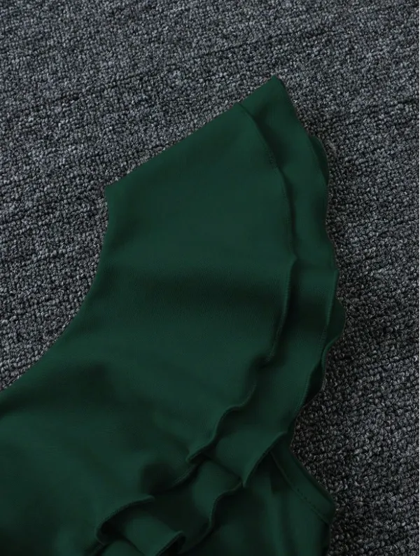 Elegant_Solid_Color_Asymmetrical_Ruffle_Hem_Dress_For_Teen_Girls,Holiday,Summer,Travel
