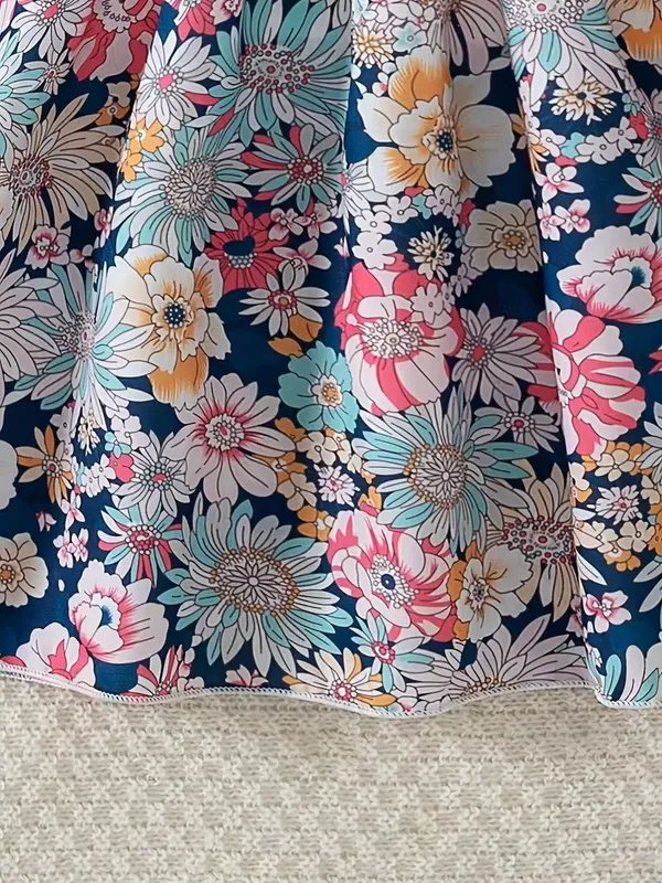 Floral_Garden_Print_Long_Sleeve_Dress_For_Girls