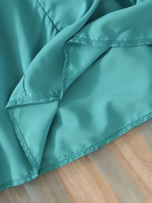 Floral_Print_Shirt_Style_Top_with_Teal_Tulle_Skirt_for_Girls