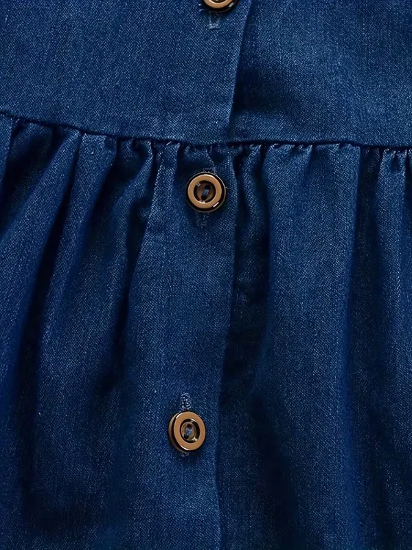 Girls_Denim_Shirt_Collar_A-Line_Frock_|_Dark_Blue_Button_Front_Sleeveless_Party_&_Casual_Dress