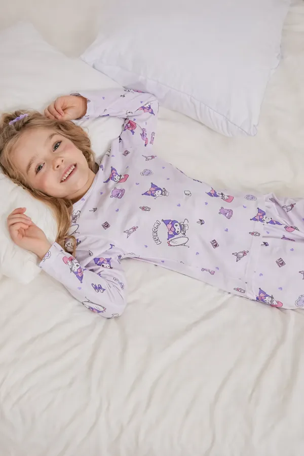 Girls_Lavender_Cartoon_Print_Nightwear_Set_|_Full_Sleeve_Top_&_Pajama_Kids_Night_Suit