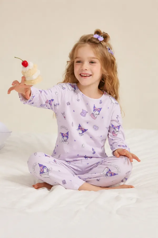 Girls_Lavender_Cartoon_Print_Nightwear_Set_|_Full_Sleeve_Top_&_Pajama_Kids_Night_Suit