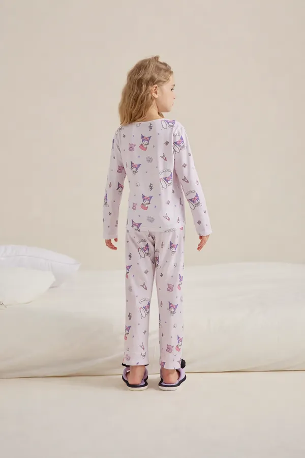 Girls_Lavender_Cartoon_Print_Nightwear_Set_|_Full_Sleeve_Top_&_Pajama_Kids_Night_Suit