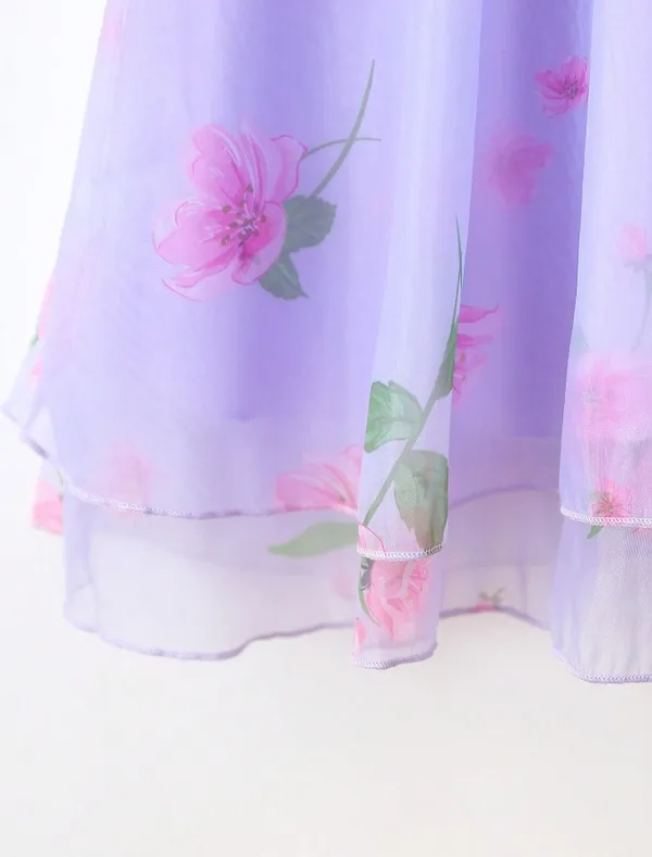 Girls_Lavender_Floral_Print_A-Line_Fit_&_Flare_Dress