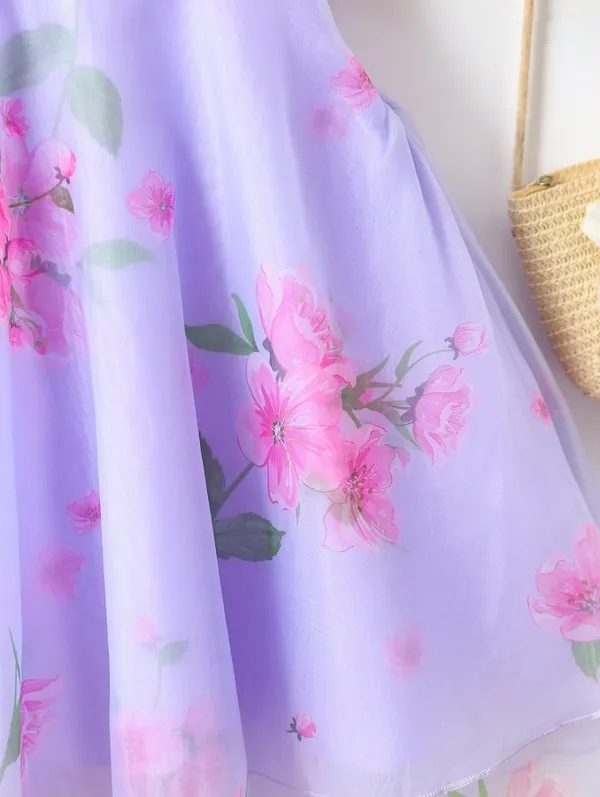 Girls_Lavender_Floral_Print_A-Line_Fit_&_Flare_Dress