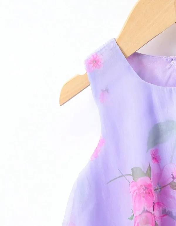 Girls_Lavender_Floral_Print_A-Line_Fit_&_Flare_Dress