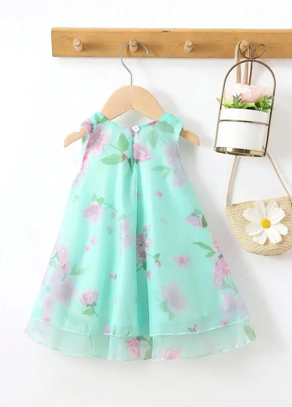 Girls_Mint_Green_Floral_Print_A-Line_Fit_&_Flare_Dress