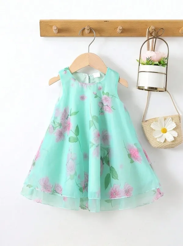 Girls_Mint_Green_Floral_Print_A-Line_Fit_&_Flare_Dress