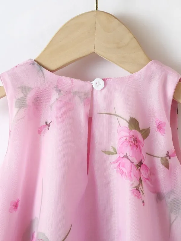 Girls_Pink_Floral_Print_A-Line_Fit_&_Flare_Dress