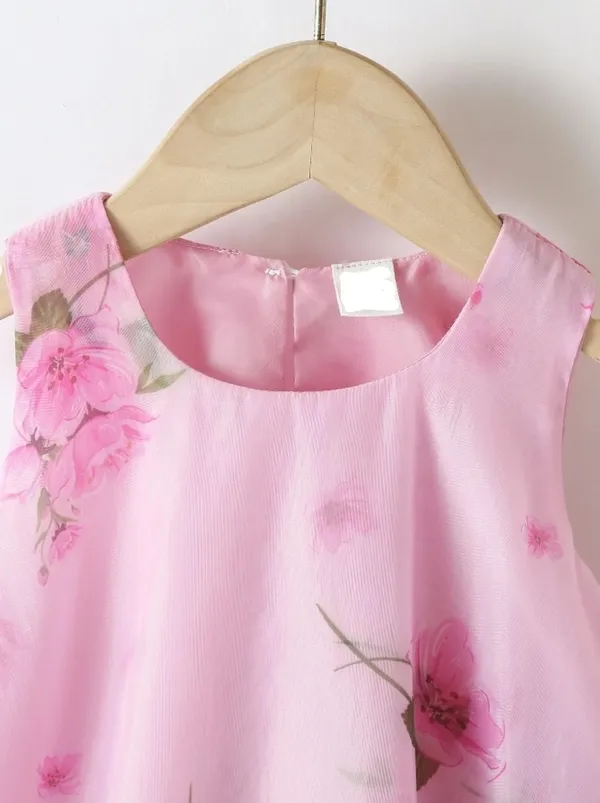Girls_Pink_Floral_Print_A-Line_Fit_&_Flare_Dress
