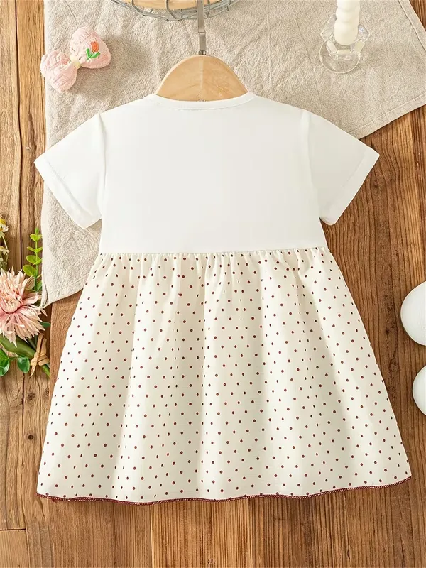 Girls_Rayon_White_&_Maroon_Polka_Dot_Layered_Frock_with_Maroon_Bow