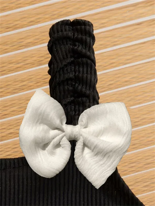 Girls_Satin_Chiffon_Black_&_Cream_Layered_Party_Frock_with_Bow_|_Premium_Sleeveless_Dress_for_Baby_Girls