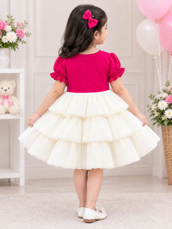 Girls_Valentino_&_Satin_Chiffon_Pink_Layered_Party_Frock_|_Premium_White_Tier_Dress_with_Big_Bow