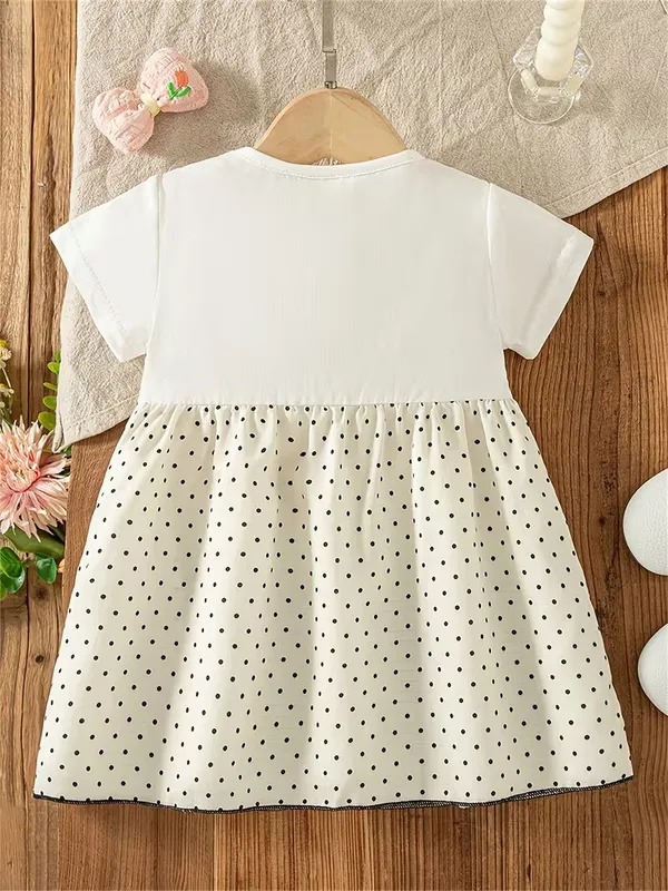 Girls_White_Polka_Dot_Layered_Frock_with_Black_Bow