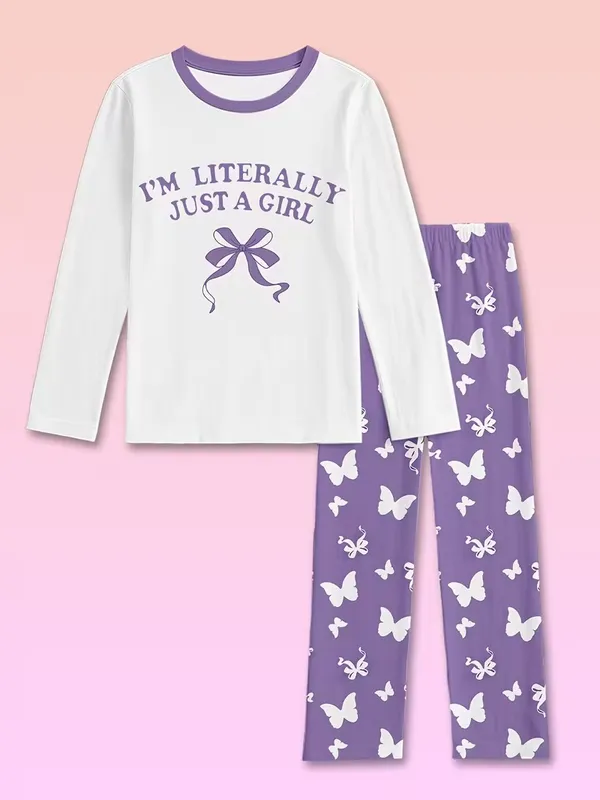 Girls_White_&_Lavender_Butterfly_Print_Nightwear_Set_|_Full_Sleeve_Top_&_Pajama_Kids_Night_Suit