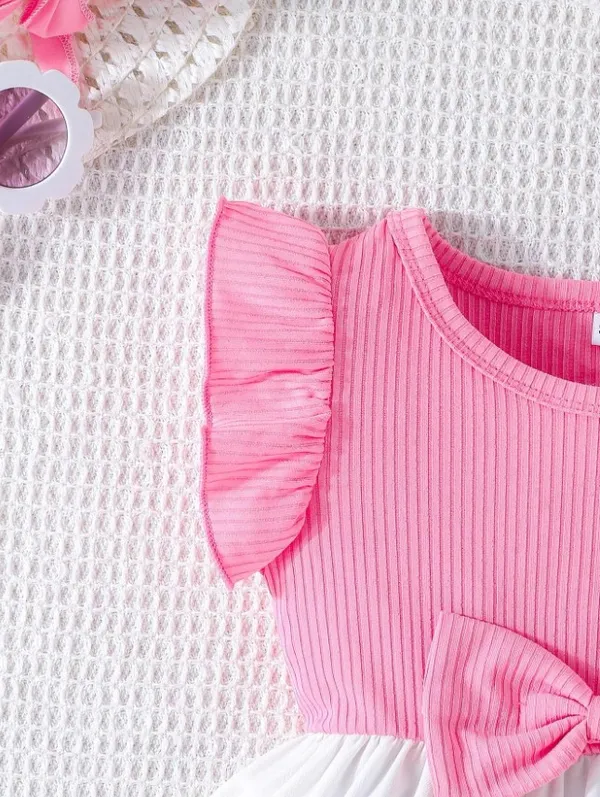 Infant_Girls_Summer_Cap_Sleeve_Patchwork_Printed_Dress
