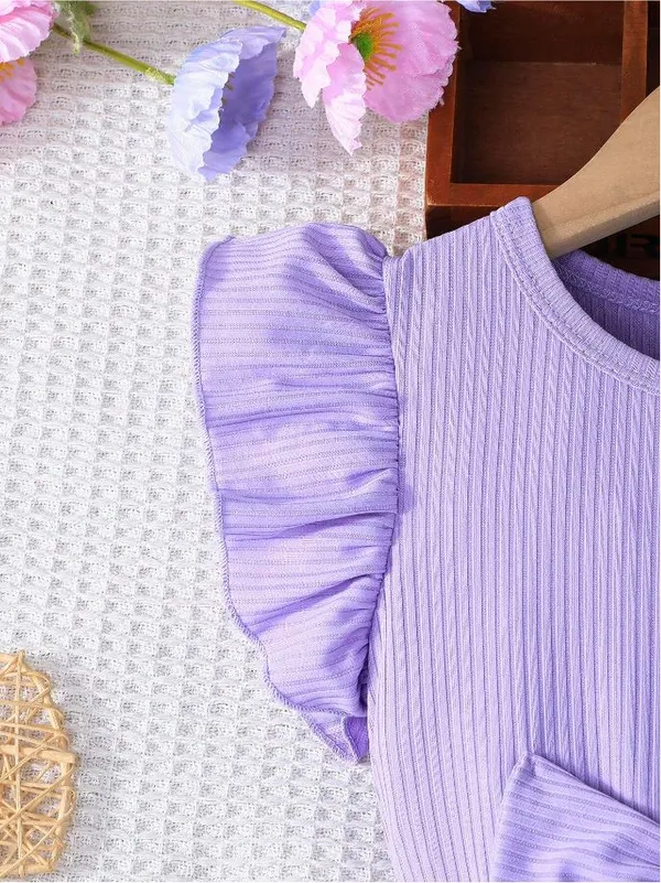 Lavender_Baby_Girl_Ruffled_Sleeve_Bow_Tie_Floral_Print_Casual_Dress