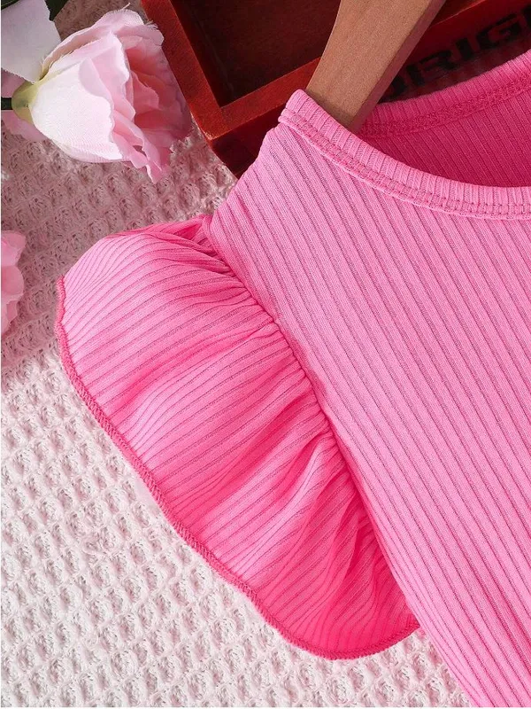 Light_Pink_Baby_Girl_Ruffled_Sleeve_Bow_Tie_Floral_Print_Casual_Dress