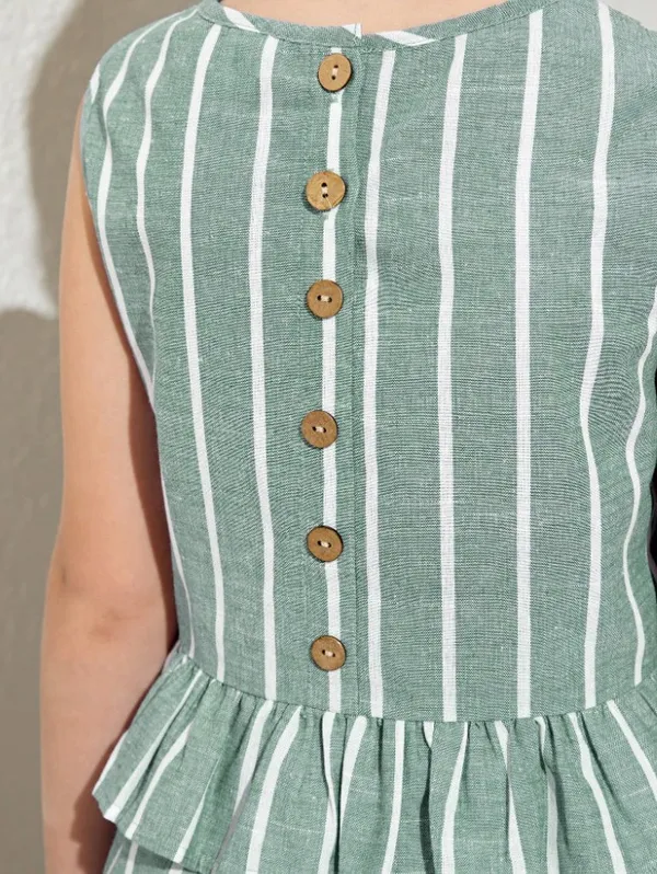 Mint_Green_Striped_Peplum_Jumpsuit_For_Girls