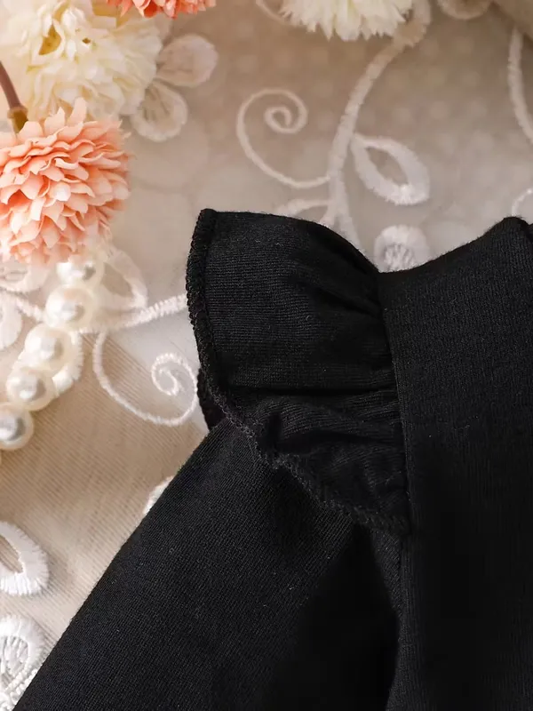 Pink_Floral_Embroidery_Party_Dress_For_Girls_-_Black_Top_&_Tulle_Skirt_With_Satin_Bow