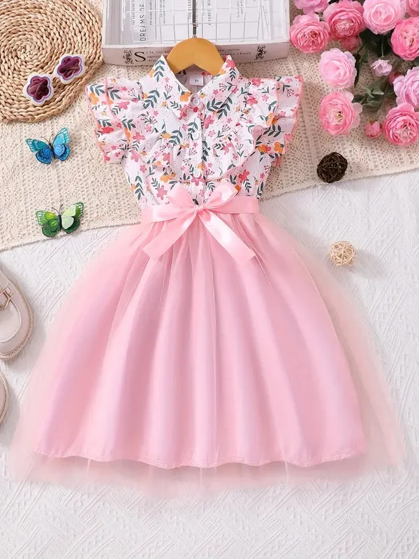 Pink_Floral_Princess_Party_Dress_For_Girls