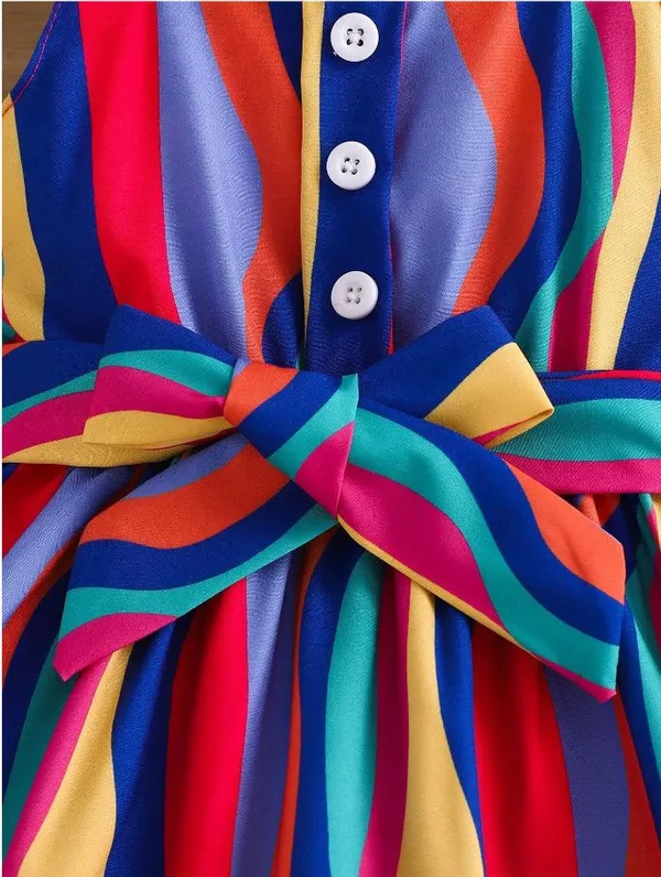 Rainbow_Baby_Girl_Strap_Sleeve_Bow_Tie_Floral_Print_Casual_Dress