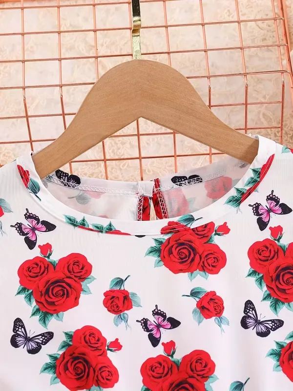 Red_Floral_Butterfly_Party_Dress_For_Girls