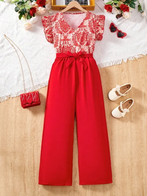 Royal_Elegance_Flutter_Sleeve_Top_&_High-Waist_Pant_Set_-_Graceful,_Classy_&_Effortlessly_Chic