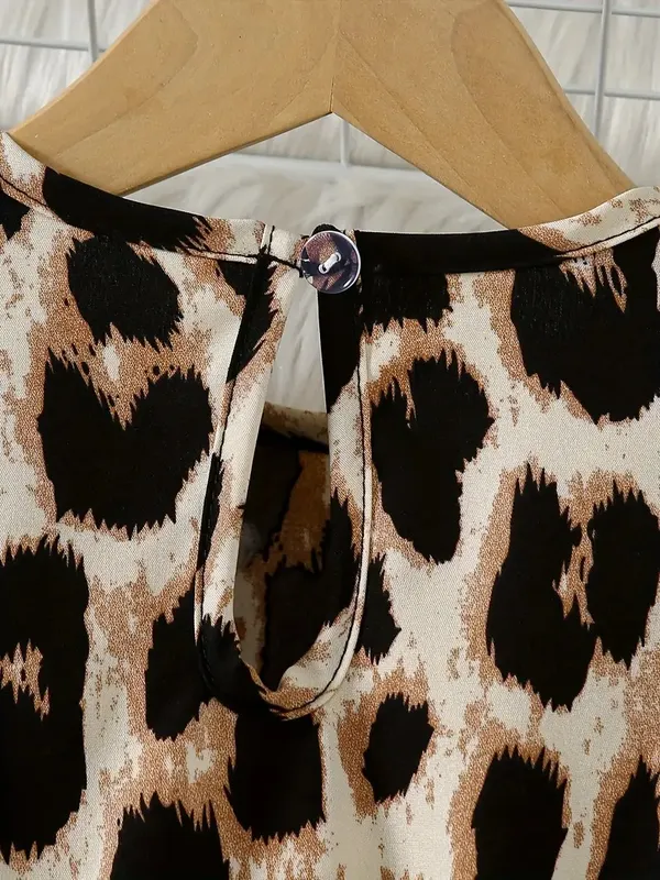 Stylish_Leopard_Print_Party_Dress_For_Girls_With_Bow_Belt_&_Puff_Sleeves