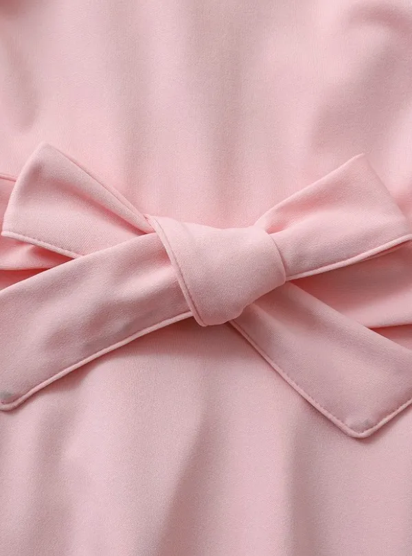 Teen_Girls_Asymmetrical_Neck_Ruffle_Trim_Belted_Dress