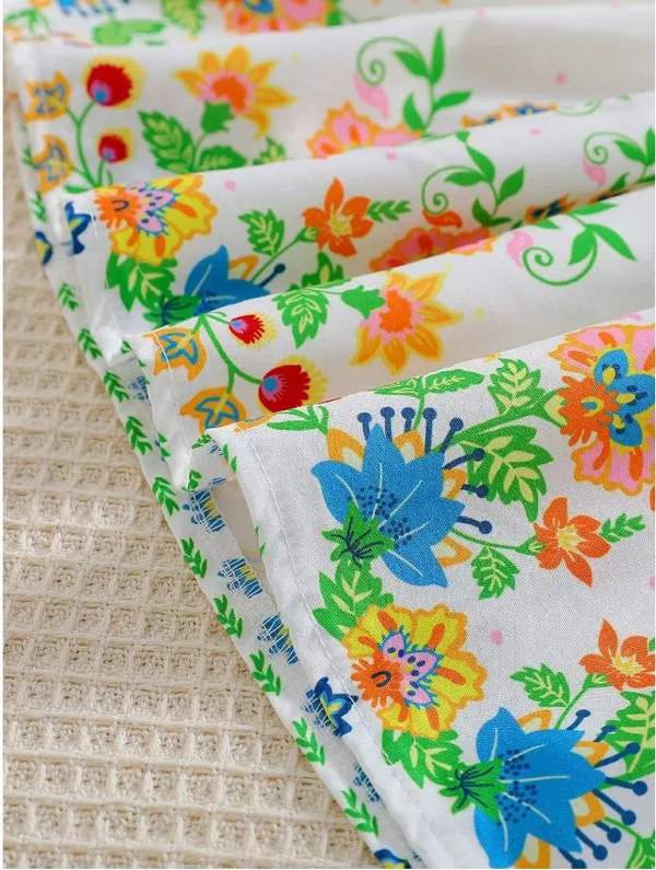 White__Baby_Girl_Ruffled_Sleeve_Bow_Tie_Floral_Print_Casual_Dress