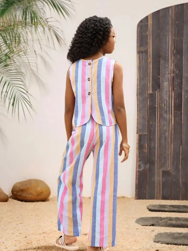 Vibrant_Multicolor_Striped_Sleeveless_Top_&_Wide-Leg_Pants_Set_For_Girls