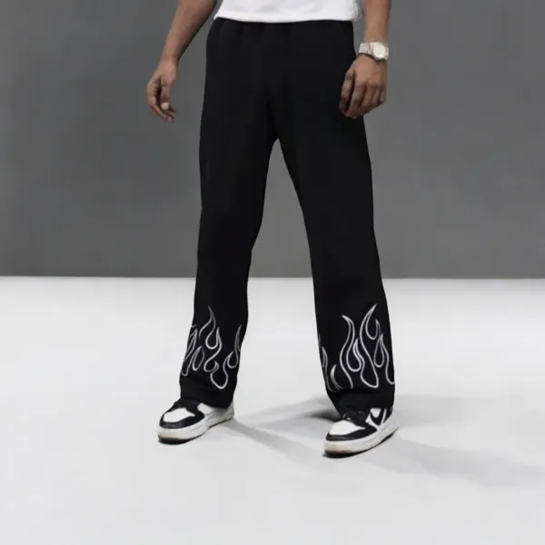 White_Flame_Printed_Straight_Fit_Baggy_Cotton_Pant_For_Men_&_Women