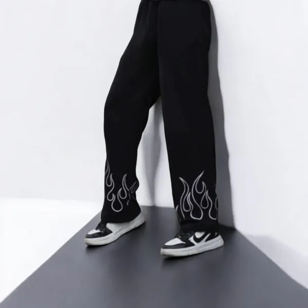 White_Flame_Printed_Straight_Fit_Baggy_Cotton_Pant_For_Men_&_Women