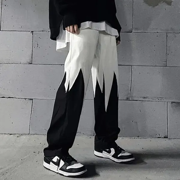 Black_&_White_Flame_Streetwear_Pants