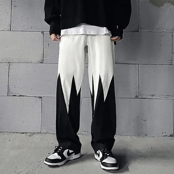 Black_&_White_Flame_Streetwear_Pants