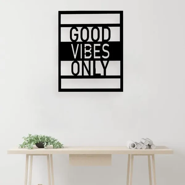 Matt_Black_Good_Vibes_Wall_Panel_Home_Office_Decor_Wall_Art_Wood_Wall_Sign_Art_Quote_Farme_Housewarming_Gift_Item_(Black)_(28X_28_Cm)