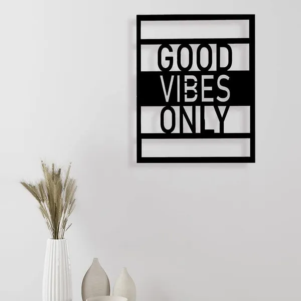 Matt_Black_Good_Vibes_Wall_Panel_Home_Office_Decor_Wall_Art_Wood_Wall_Sign_Art_Quote_Farme_Housewarming_Gift_Item_(Black)_(28X_28_Cm)