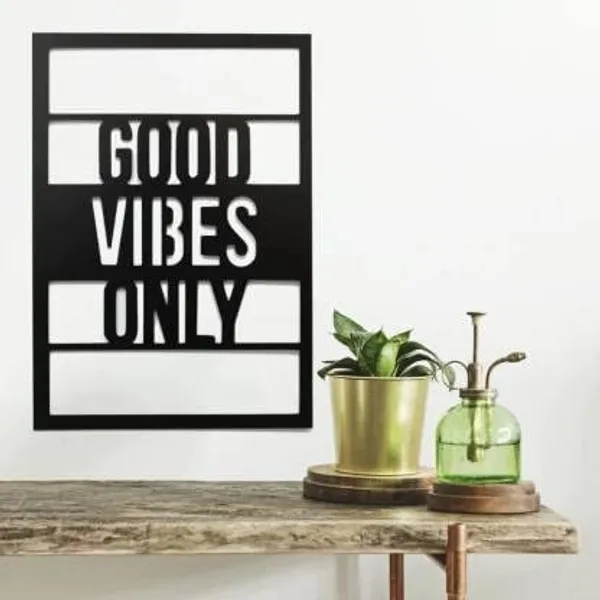 Matt_Black_Good_Vibes_Wall_Panel_Home_Office_Decor_Wall_Art_Wood_Wall_Sign_Art_Quote_Farme_Housewarming_Gift_Item_(Black)_(28X_28_Cm)