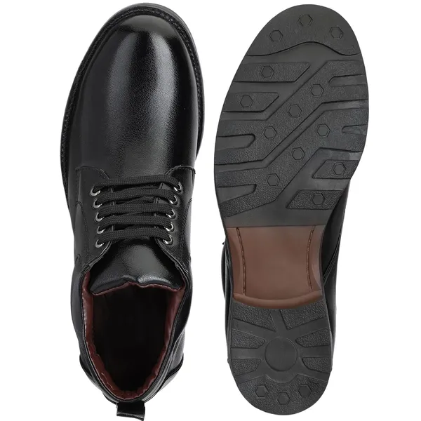 Black_Faux_Leather_Boots_For_Men