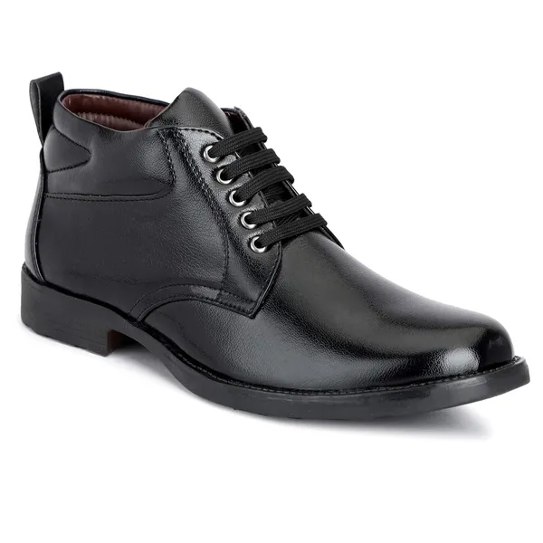 Black_Faux_Leather_Boots_For_Men