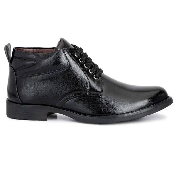 Black_Faux_Leather_Boots_For_Men