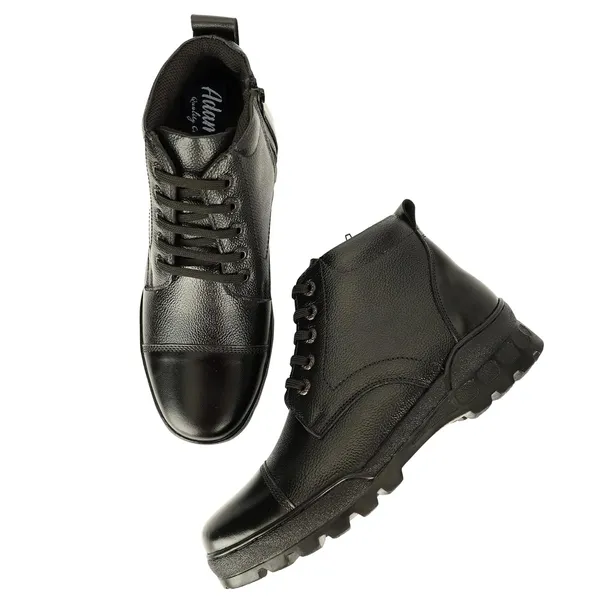 Svpanther_Men's_Side_Zip_Ankle_Leather_Boots_for_Police,_Commando_NCC,_Military,_Army_Boots_For_Men