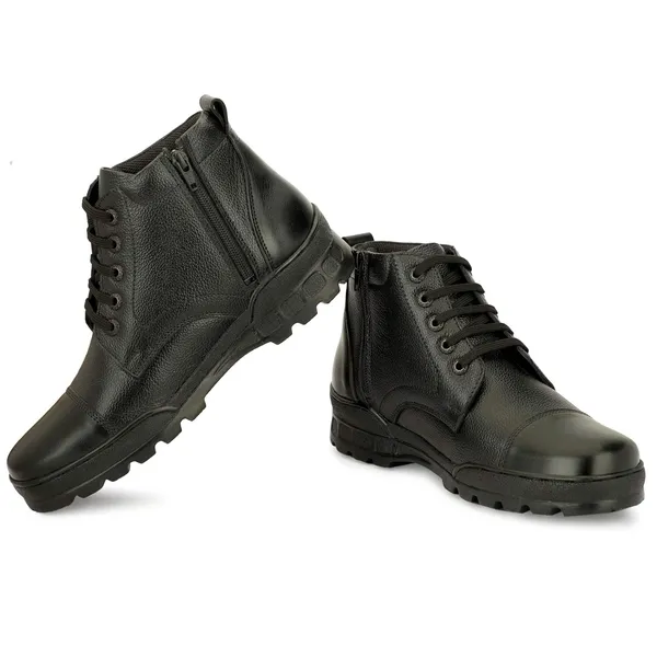 Svpanther_Men's_Side_Zip_Ankle_Leather_Boots_for_Police,_Commando_NCC,_Military,_Army_Boots_For_Men