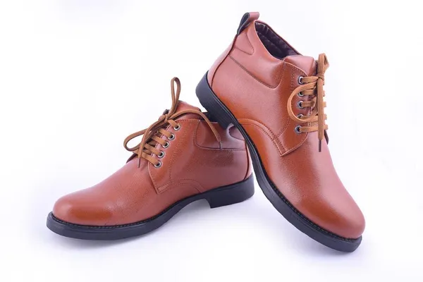 Tan_Faux_Leather_Boots_For_Men