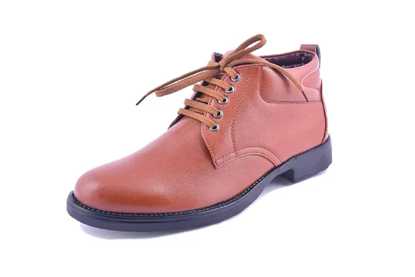 Tan_Faux_Leather_Boots_For_Men