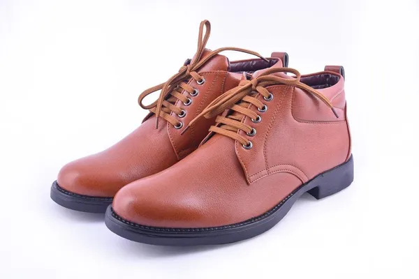 Tan_Faux_Leather_Boots_For_Men