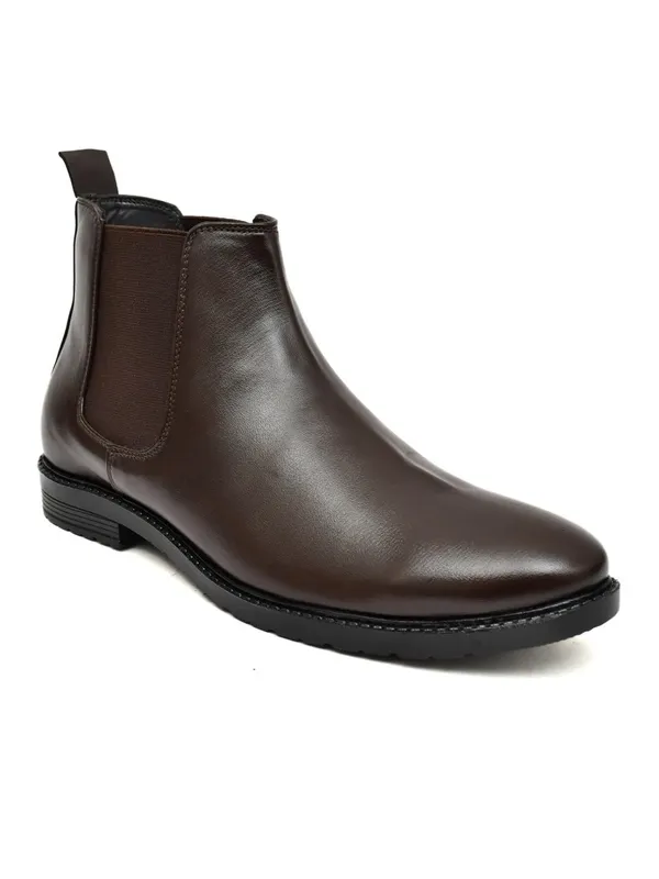 Brown_Faux_Leather_Chelsea_Boots_For_Men