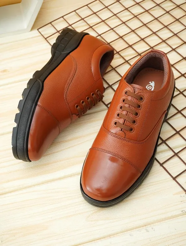 Tan_Faux_Leather_Dress_Shoes_For_Men